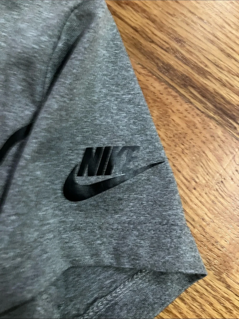 Nike Gray Tee with Black Swoosh & Black Shorts Boys Sz 5 EUC